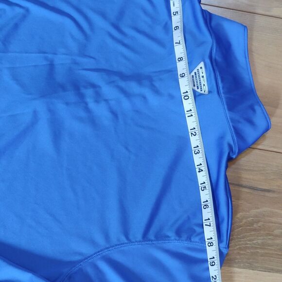 Columbia Shirt Men's Large Blue PFG Omni Shade 1/4 Zip Pullover Golf Gym Hiking - Picture 11 of 13